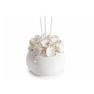 Porcelán illat diffúzor pálcikákkal Fehér Arany Ø 9 cm x 13 M
