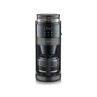 Cafetiera cu rasnita, Severin, S-Taste AromaOne, carafa sticla, 10 cani, negru