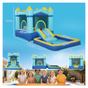 Castel Gonflabil 4 în 1 Copii, Tobogan, Trambulină, Piscină, Coș Baschet, 364x173x182cm Albastruastru thumbnail 3