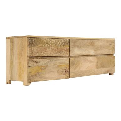 TV komoda, 110x30x40 cm, masivno mango les