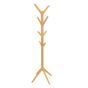 Cuier bambus 8 carlige design natural, diametru 60x179 cm, stabil elegant, maro natural thumbnail 1