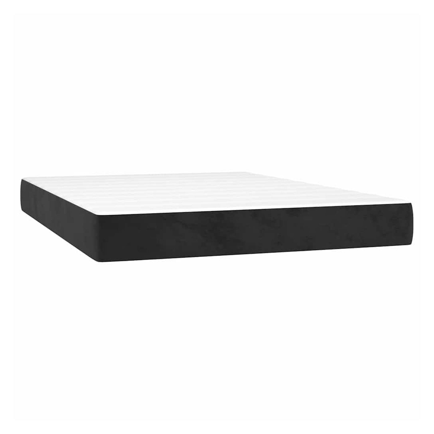 Box krevet s madracem Pat, crni, 140x190 cm, baršun - 5