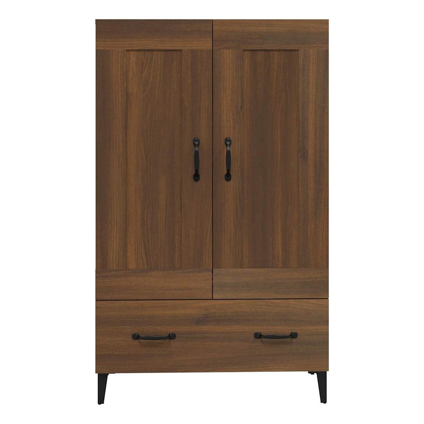 Visoka omara, rjav hrast, 70x31x115 cm, Konstrukcijski les - 6