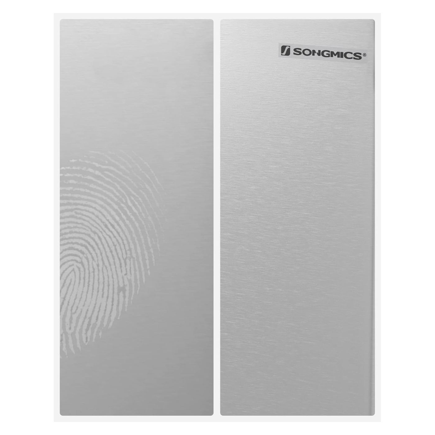 Rozsdamentes acél szemetes 2 rekesszel szelektív hulladékgyűjtéshez, belső vödrökkel, 2x24 liter, ezüst színű - 4