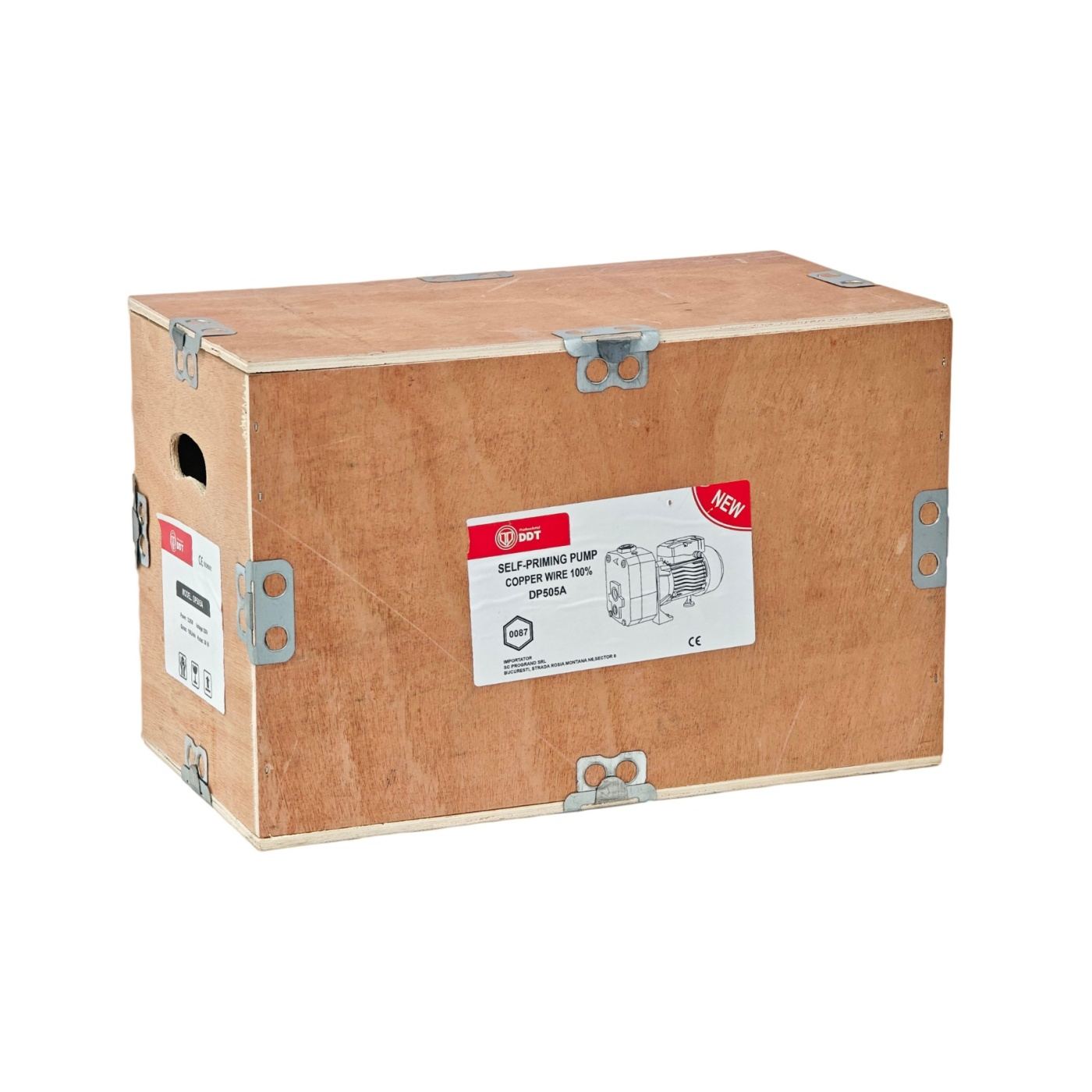 DDT DP505A ejektoros szivattyú, 2200 W teljesítmény, 100 l/perc áramlási sebesség, 38 m szívómélység, ideális mély kutakhoz - 7