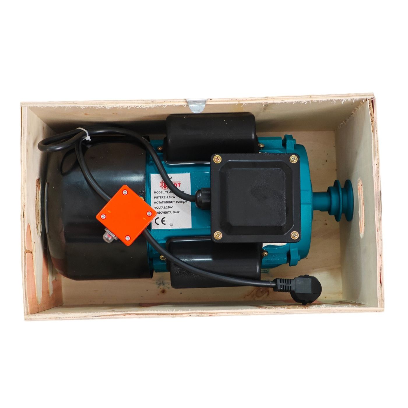 Egyfázisú villanymotor DDT, 4 kW teljesítmény, 1500 ford./perc sebesség, réz tekercselés, túlterhelés elleni védelem - 5