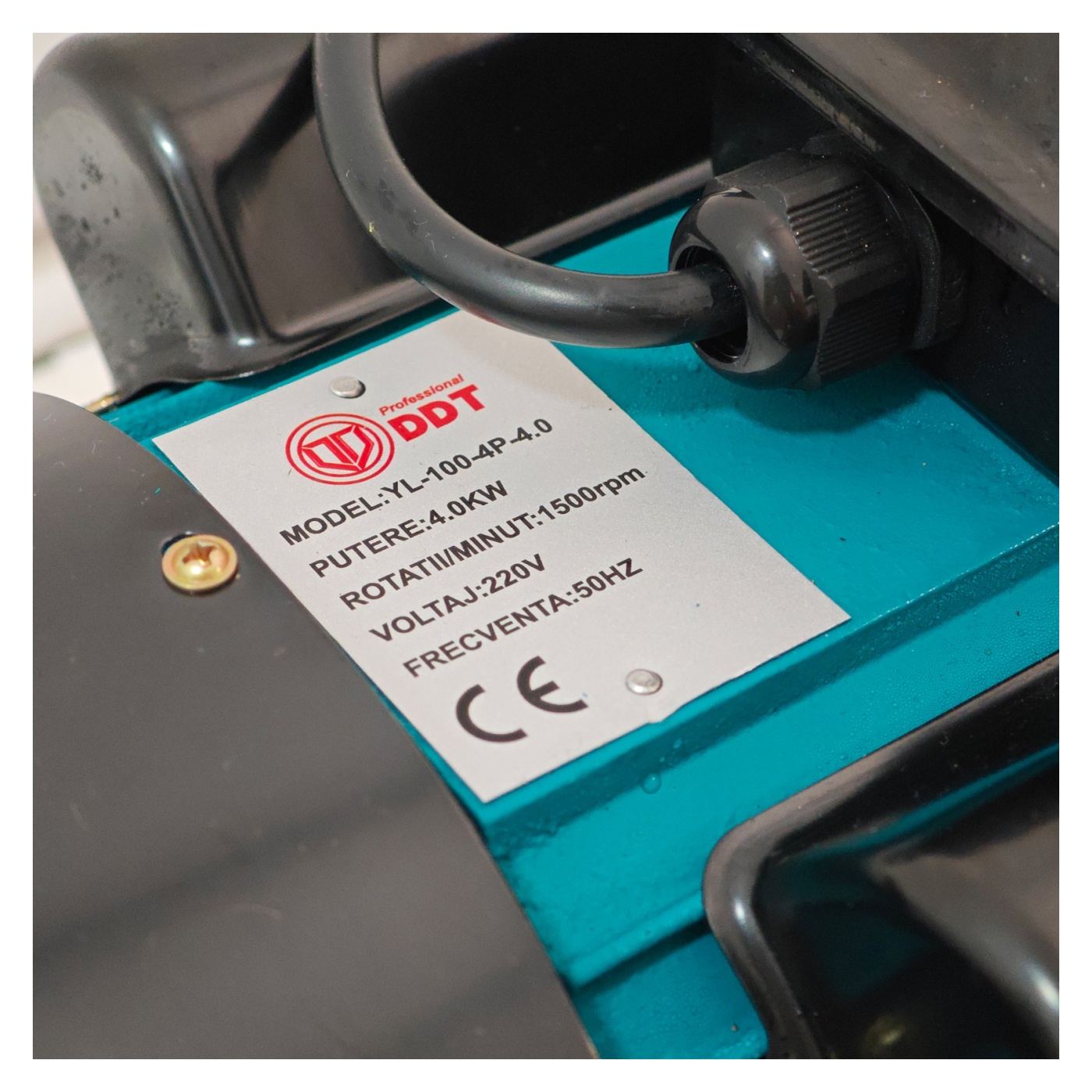 Egyfázisú villanymotor DDT, 4 kW teljesítmény, 1500 ford./perc sebesség, réz tekercselés, túlterhelés elleni védelem - 7