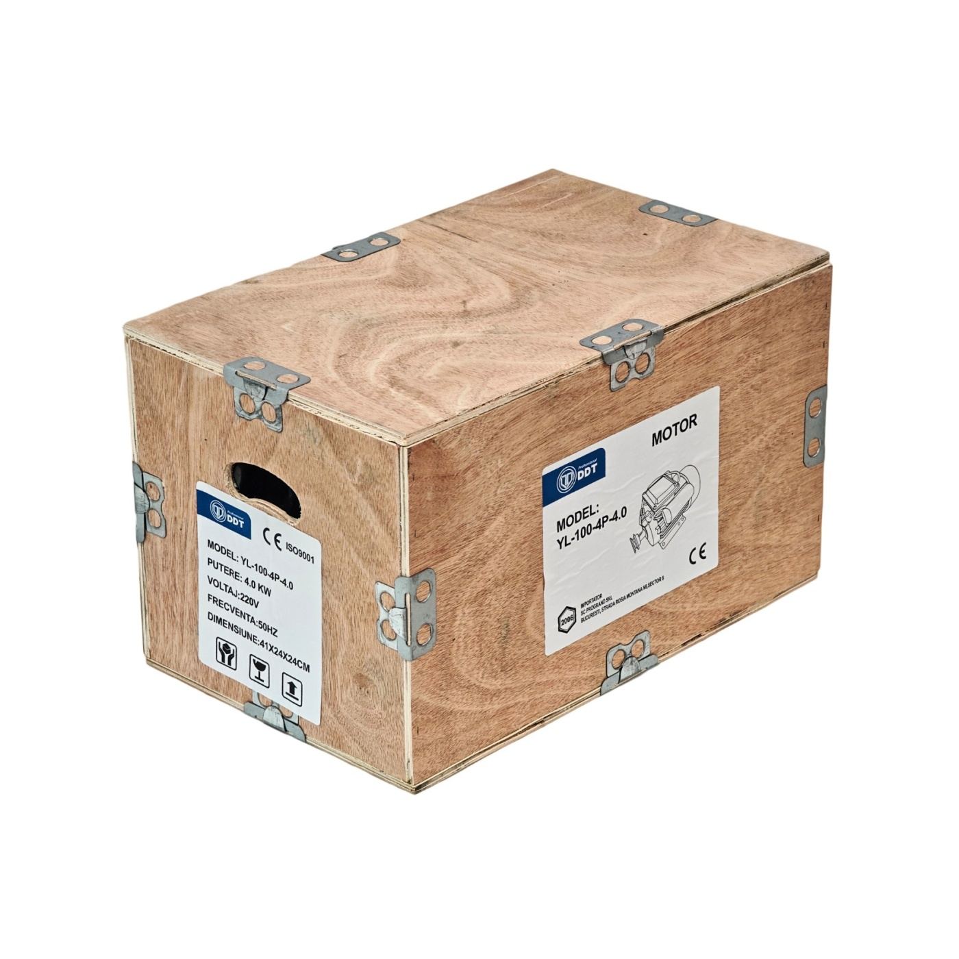 Egyfázisú villanymotor DDT, 4 kW teljesítmény, 1500 ford./perc sebesség, réz tekercselés, túlterhelés elleni védelem - 12