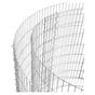 Kerek Gabion Kosár Kövekhez, Horganyzott Acél, 90x90x80cm, Ezüst thumbnail 3