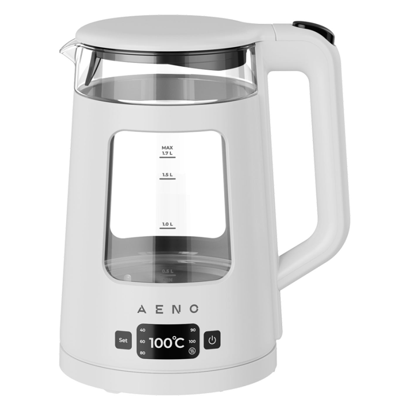 Elektromos vízforraló AENO EK6 AEK0006, 2200W, 1.7 L, 40-100°C, STRIX, LED, Kettős falú, Szűrő, 360°-os talp, Fehér - 7