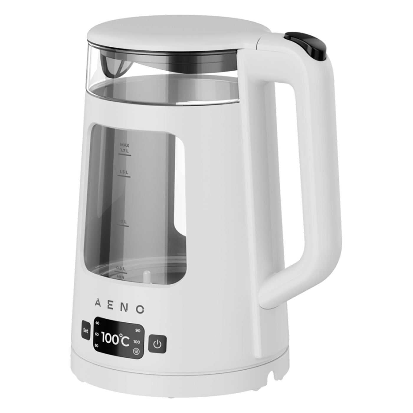 Elektromos vízforraló AENO EK6 AEK0006, 2200W, 1.7 L, 40-100°C, STRIX, LED, Kettős falú, Szűrő, 360°-os talp, Fehér - 8
