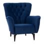 Chesterfield fotel bársonyból, kék/fekete árnyalat 87x88x100 cm thumbnail 1