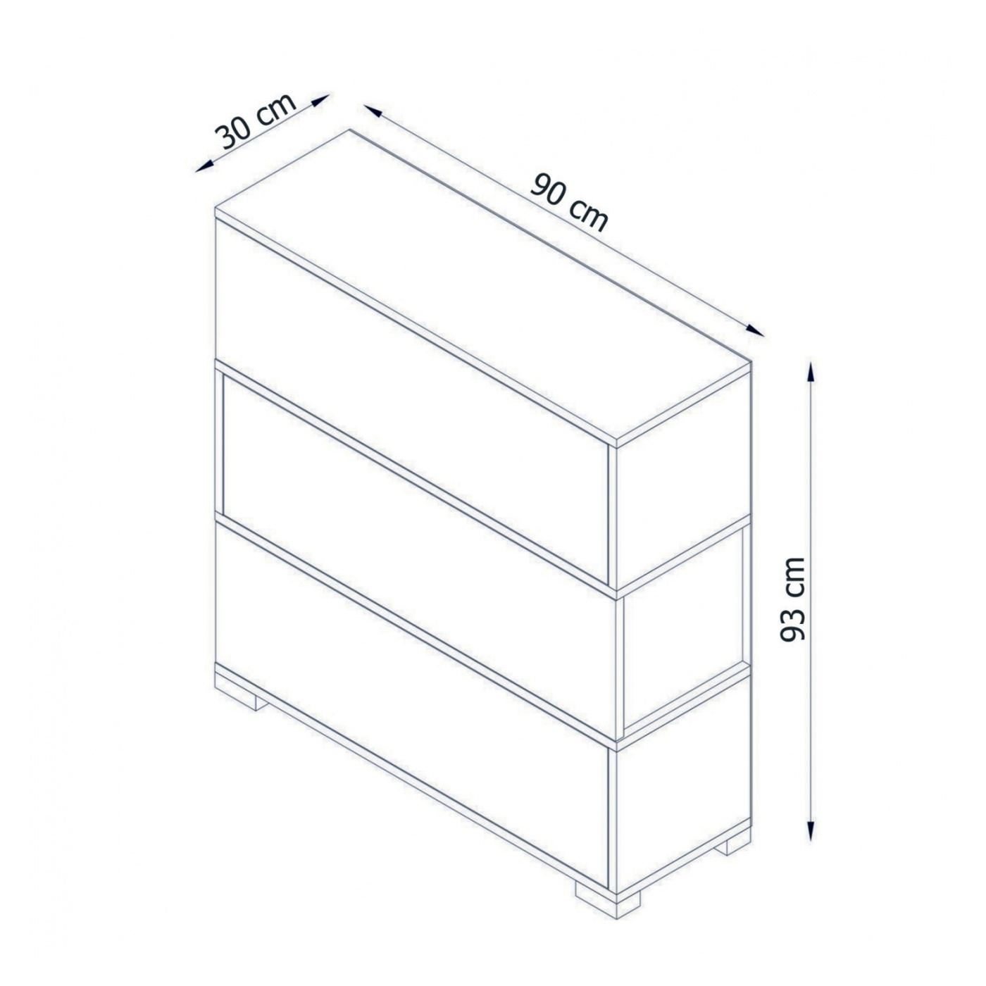 Dulap pentru pantofi, nuanta alb/nuc, 90x30x93 cm - 13
