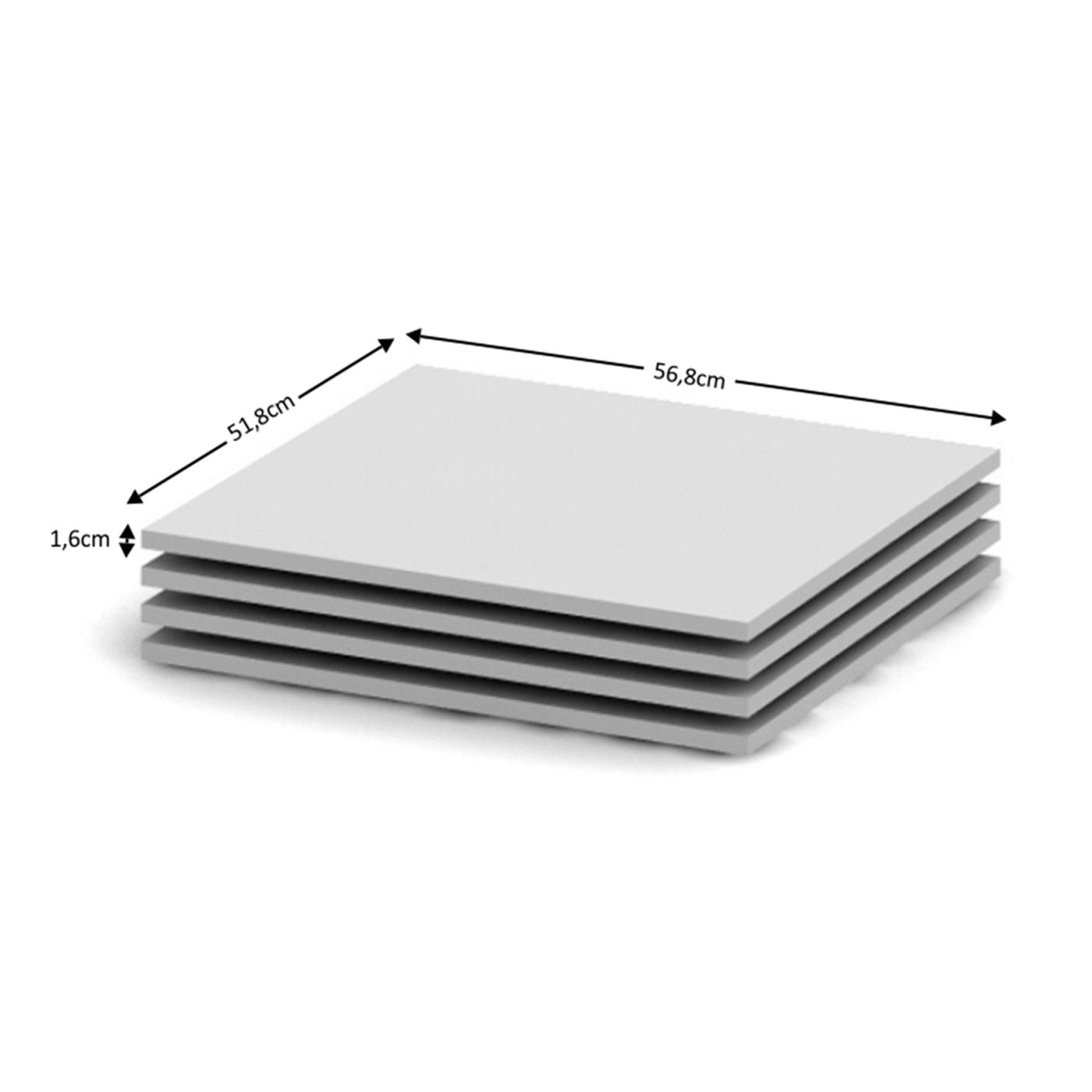 Polcok 4 db, fehérek, 56,8x51,8, betty 2 be02-012-00 - 2