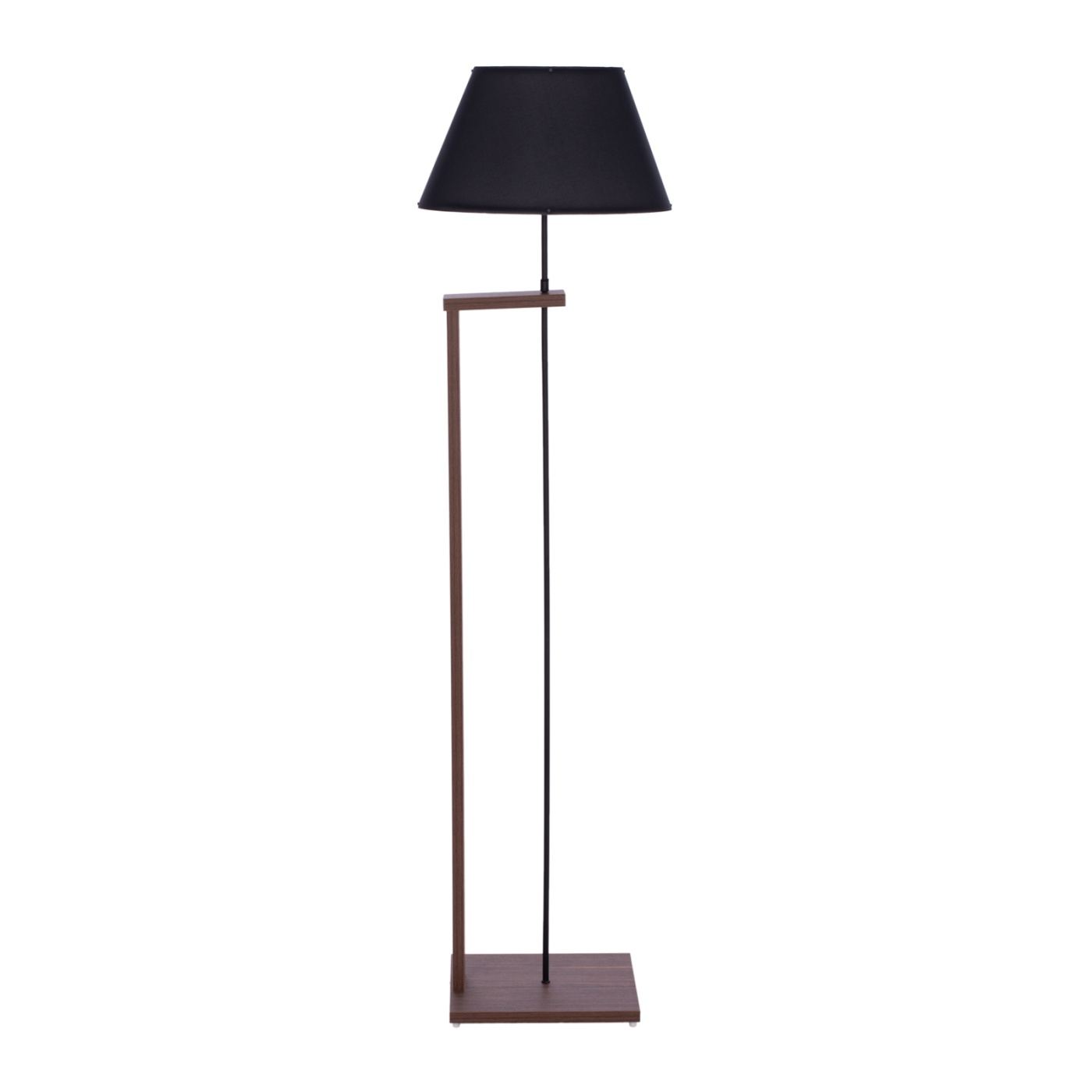 Fém/MDF padlólámpa, E27, fekete/dió árnyalat, 38x21x150 cm - 3