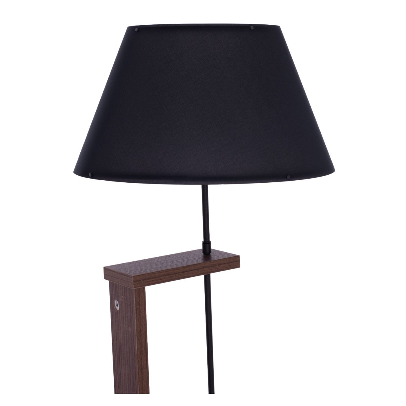 Fém/MDF padlólámpa, E27, fekete/dió árnyalat, 38x21x150 cm - 4