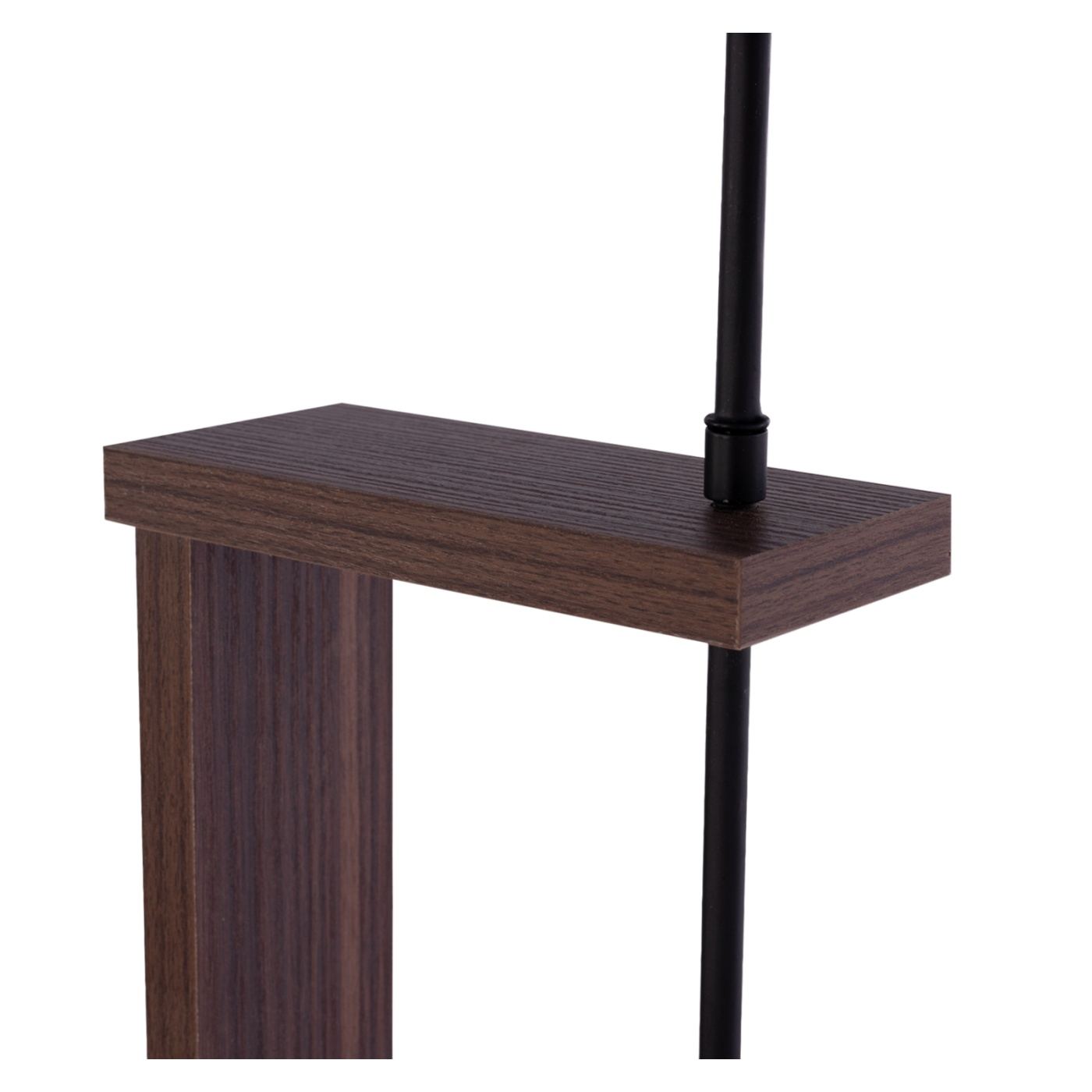 Fém/MDF padlólámpa, E27, fekete/dió árnyalat, 38x21x150 cm - 5