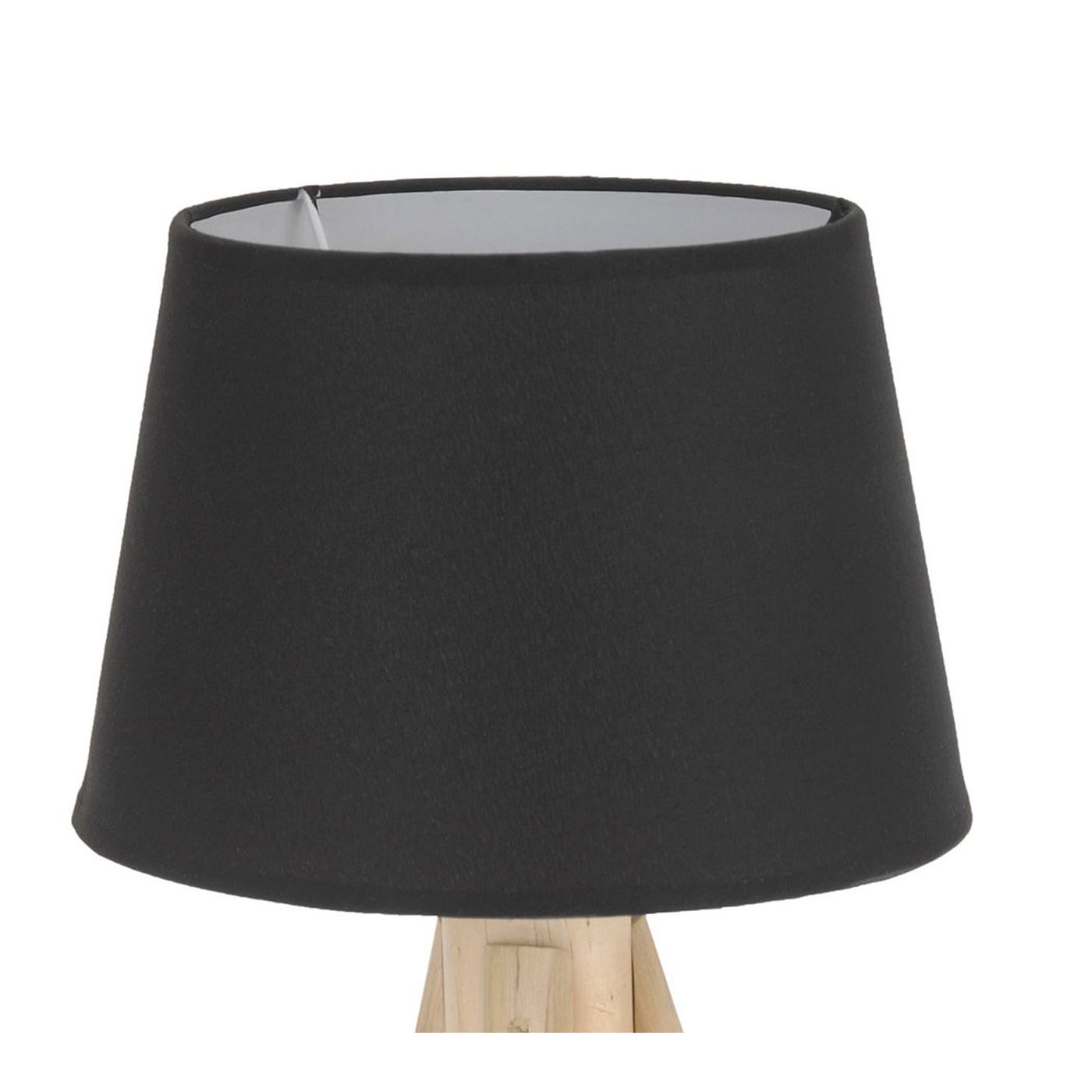 Fekete lámpa, 3 fa lábbal, 49 cm magasság - 2