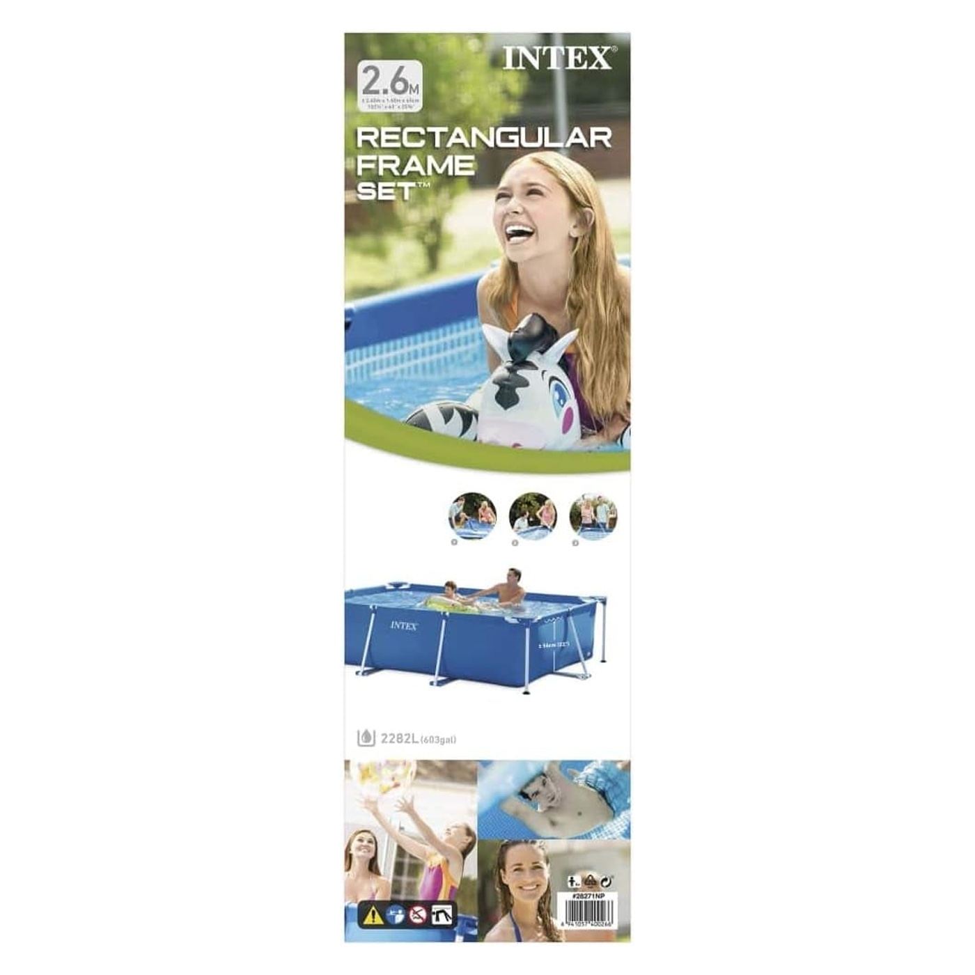 Intex Metal Frame Medence, 260x160x65 cm, 2.300 Liter - 3