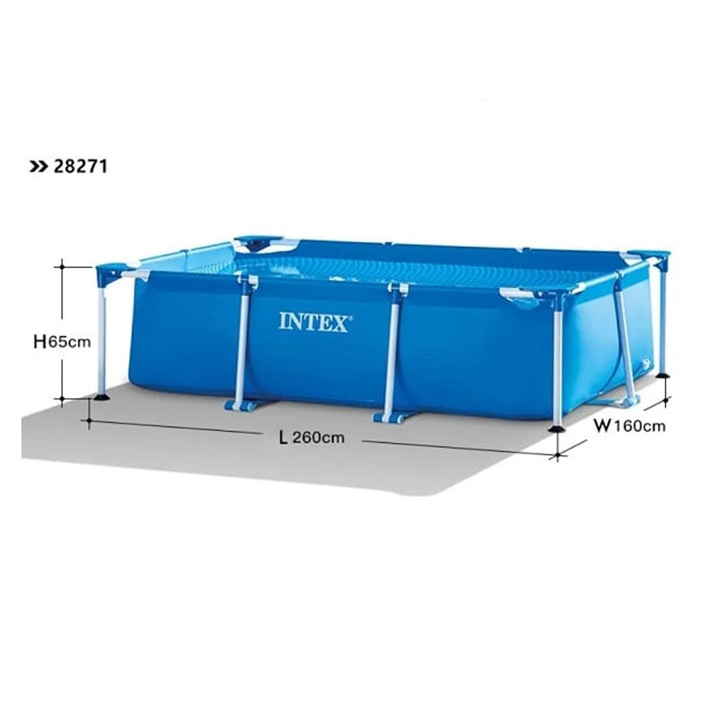 Intex Metal Frame Medence, 260x160x65 cm, 2.300 Liter - 5