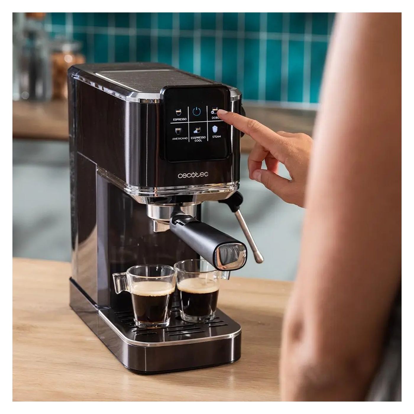 Félautomata eszpresszógép, Cecotec, ColdBrew, 20 bar, Fekete - 2