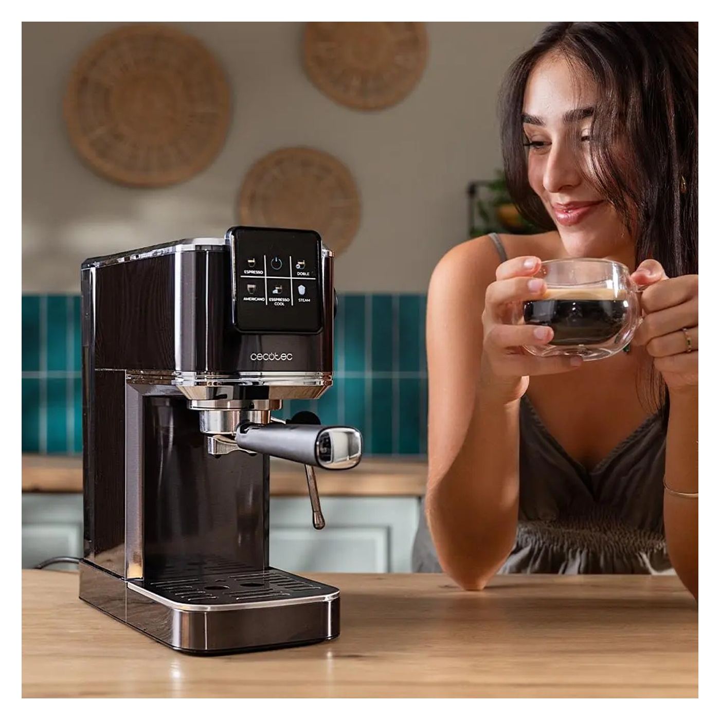 Félautomata eszpresszógép, Cecotec, ColdBrew, 20 bar, Fekete - 6