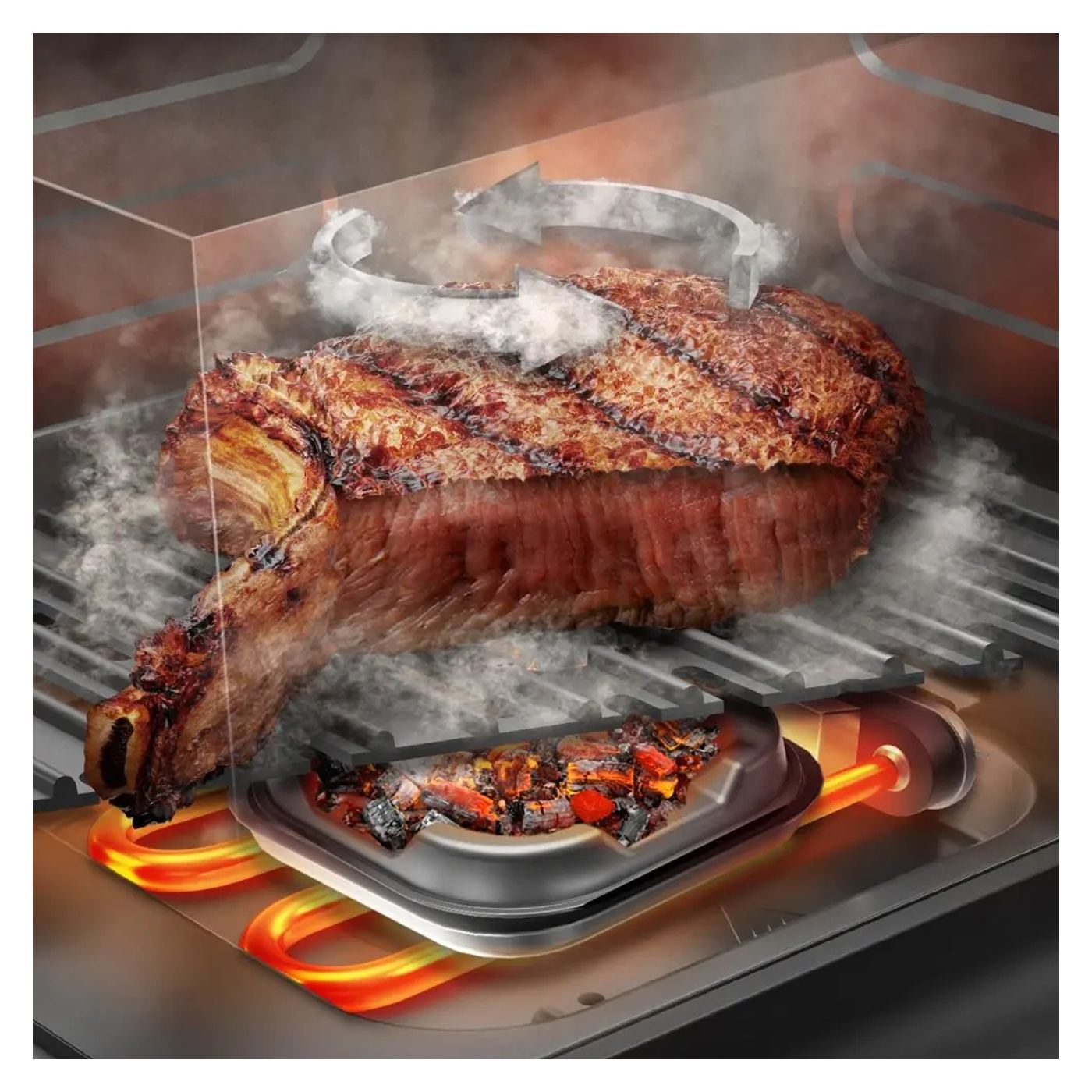 Cecotec 3 az 1-ben forrólevegős fritőz és grill, 6,5 literes kapacitás, füstölő funkció és pizza sütőlap, állítható hőmérséklet, - 5