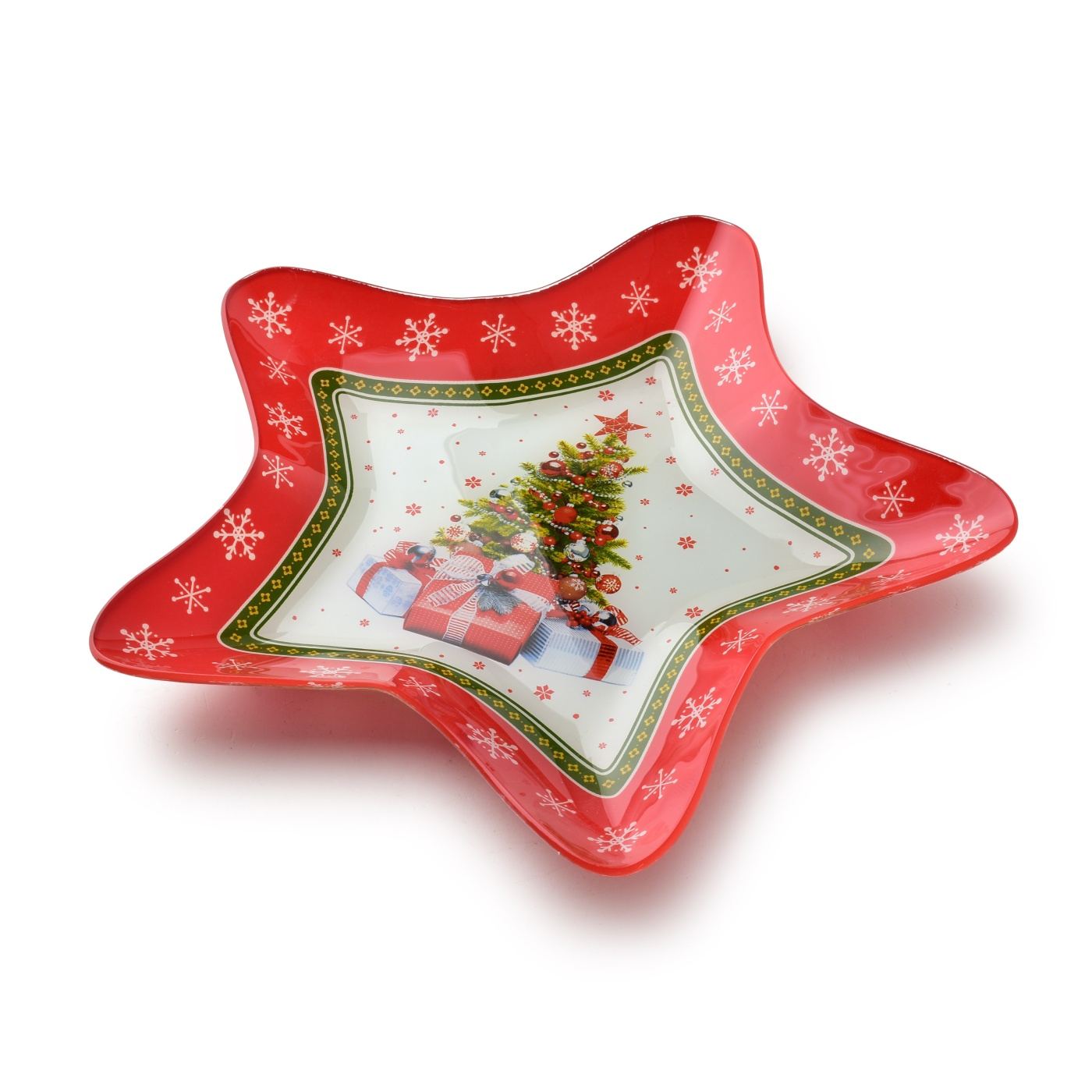 Üvegtál Allesken Santa Lila 31,4x31,4x3,8cm piros 1db - 2