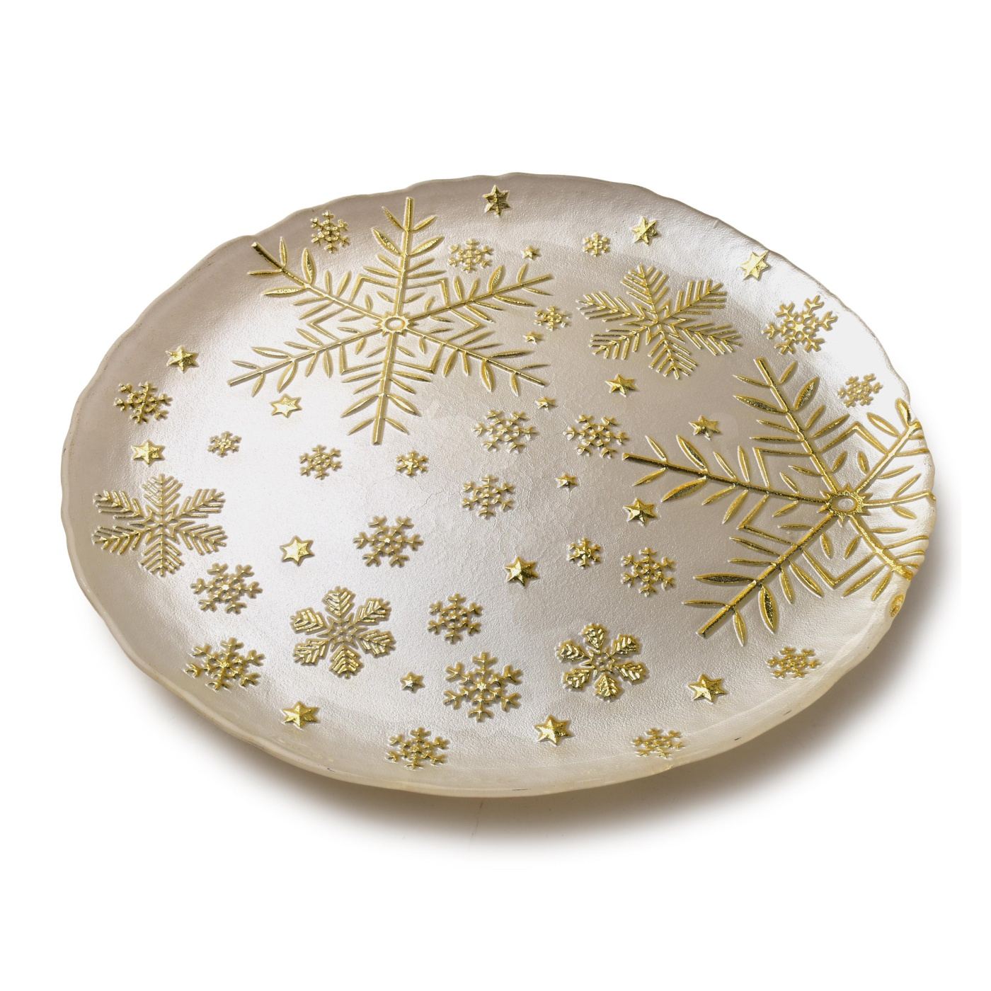 Üveg tányér Allesken SANTA LILA 33x33x2,4cm fehér 1db - 2