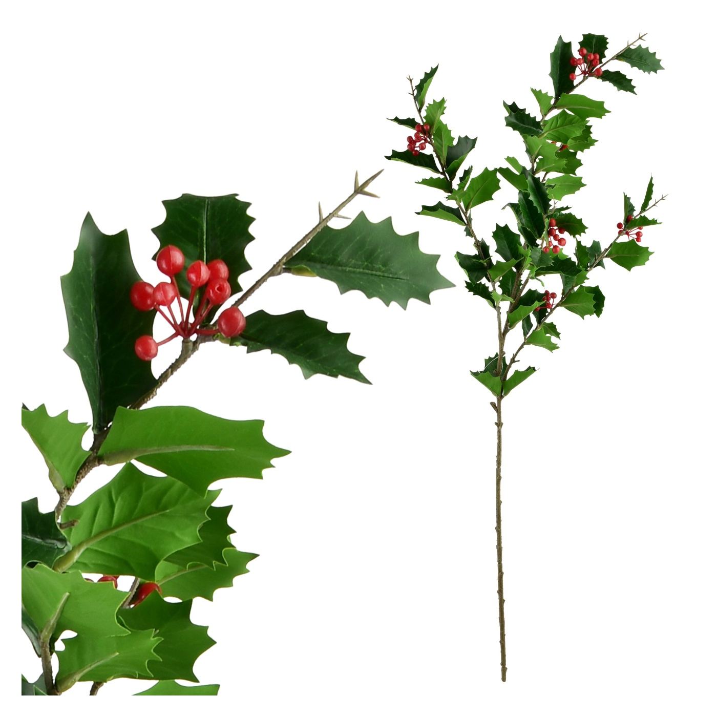 Műanyag magyal ág Viridis Ostrokrzew 90cm zöld 1db - 2