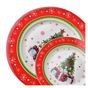 Porcelán tányérkészlet AFFEKDESIGN SANTA LILA 22x19x27cm piros 3db thumbnail 4
