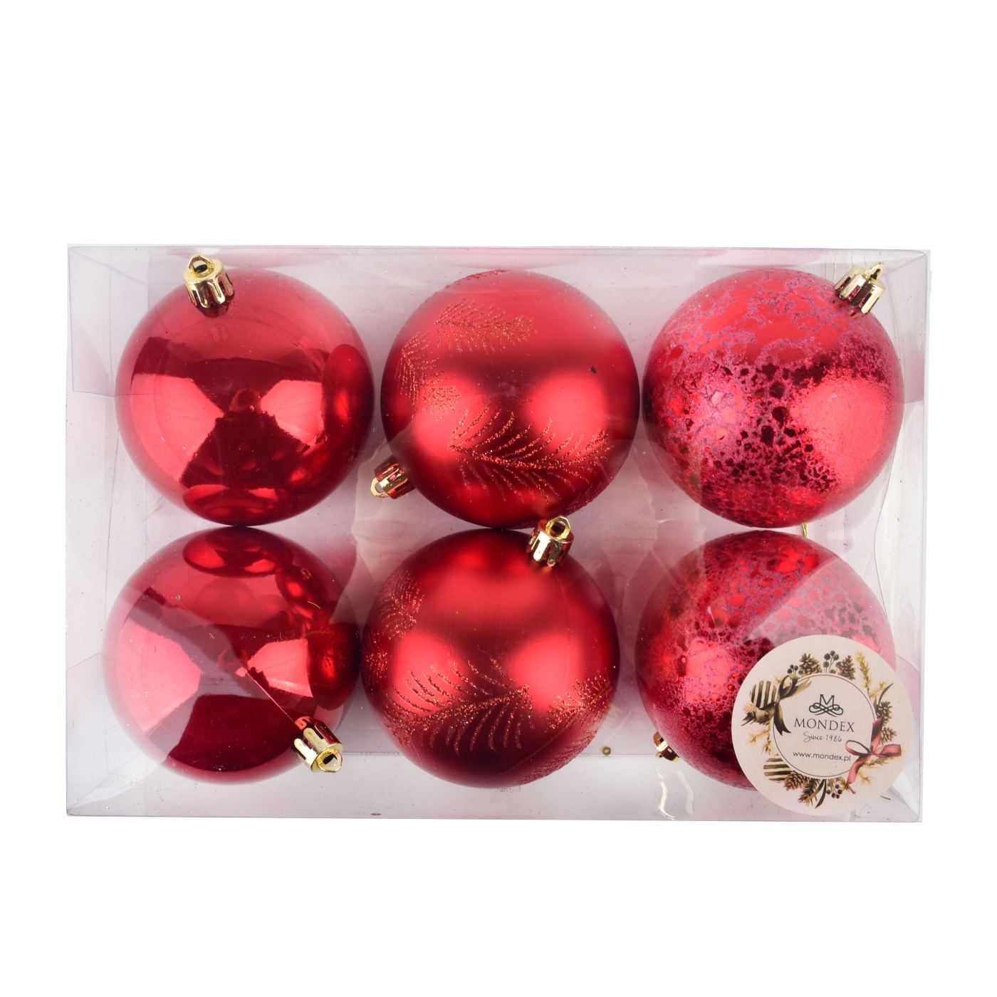 Karácsonyfadísz SANTA Lila 8cm lila 6db készlet - 2