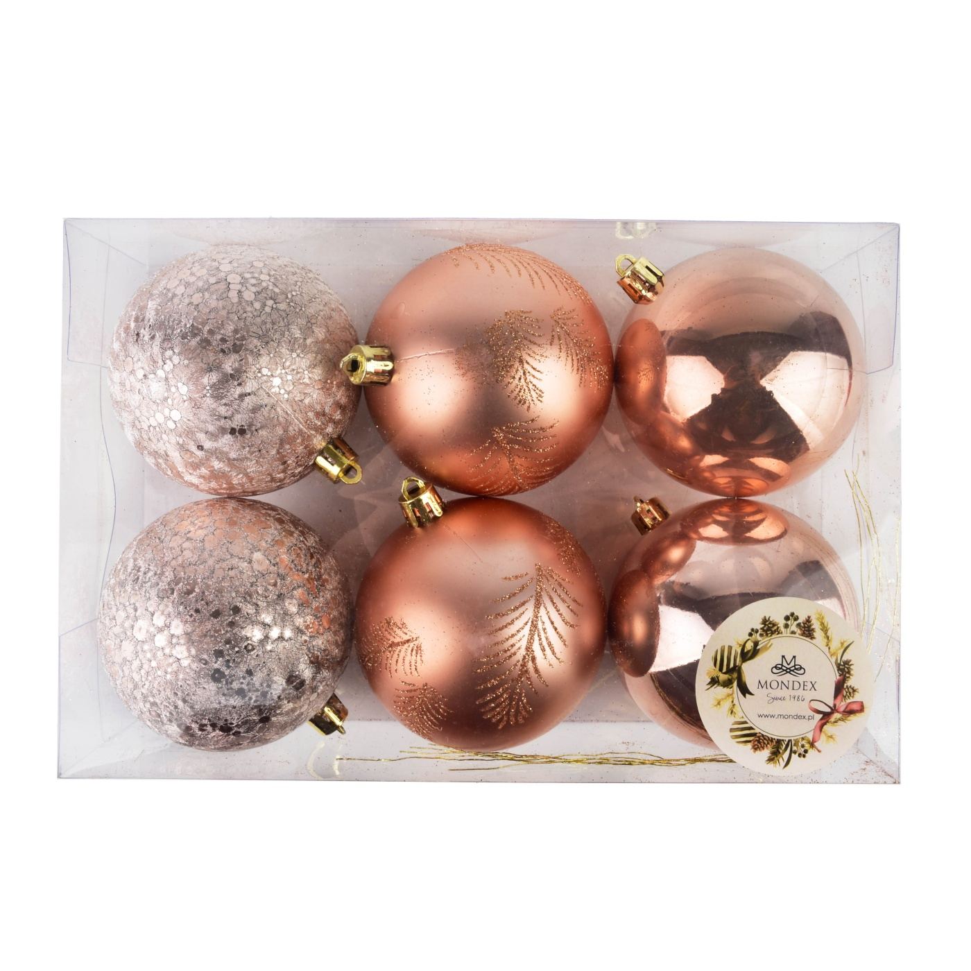 Karácsonyfadísz Santa Lila 8cm színes 6db - 2