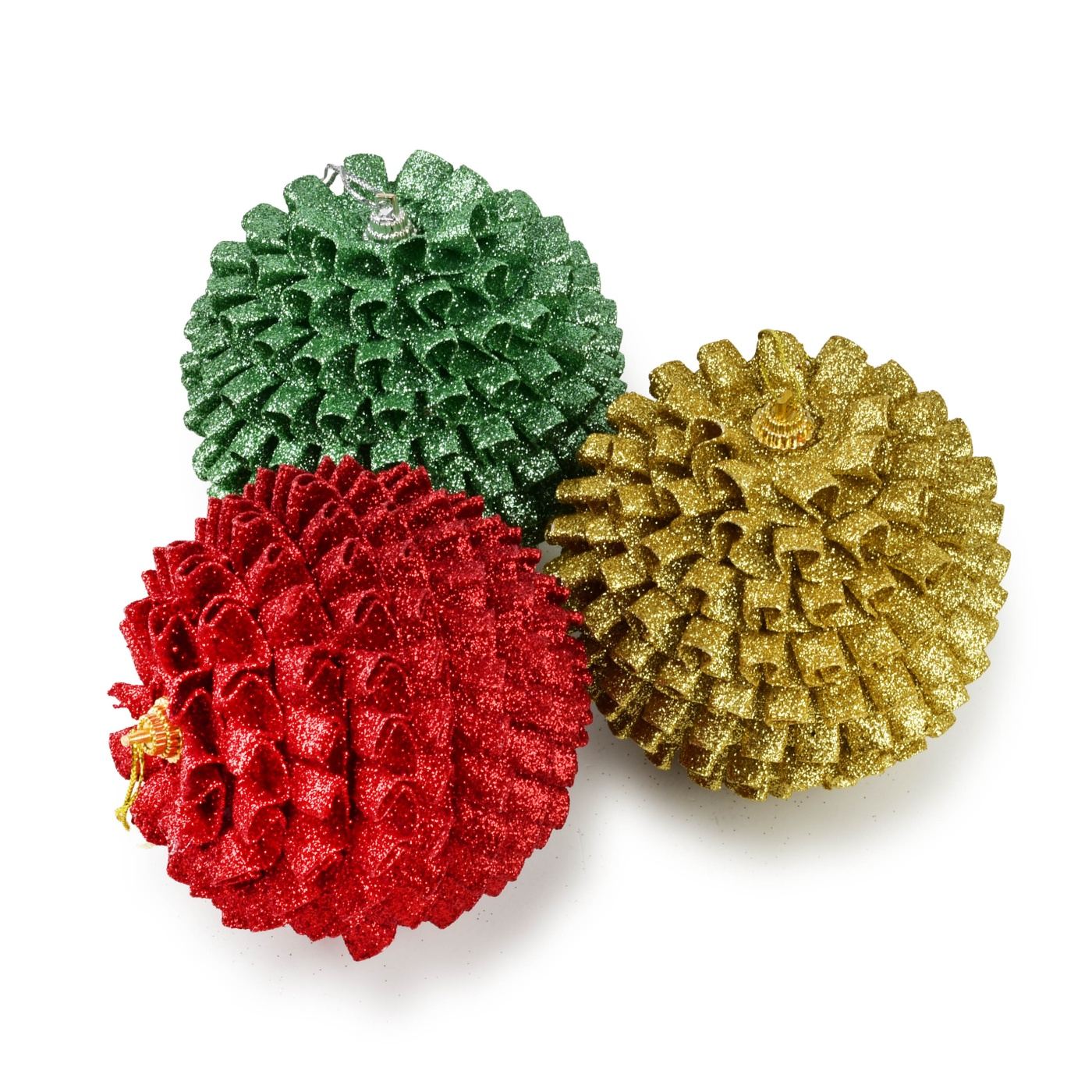 Dekorált hungarocell gömbdísz SANTA LILA Bombka 10cm színes 1db - 2