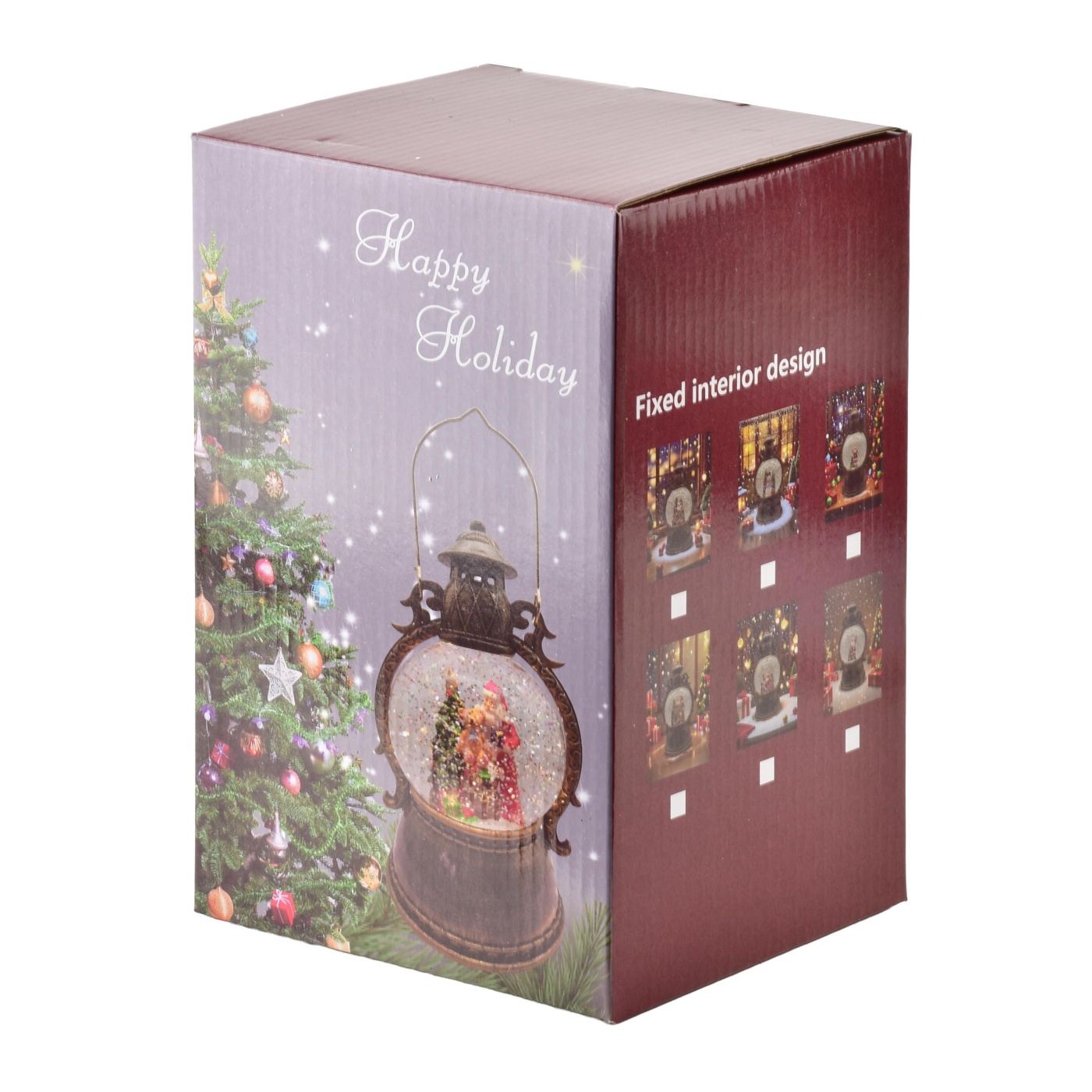 LED karácsonyi dekoráció Santa Lila 12x12x21cm piros 1db - 3