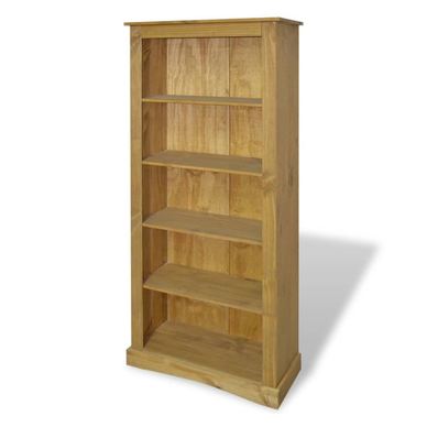 Knyvespolc 5 polc, 81x40x170 cm, mexiki feny, Corona stlus
