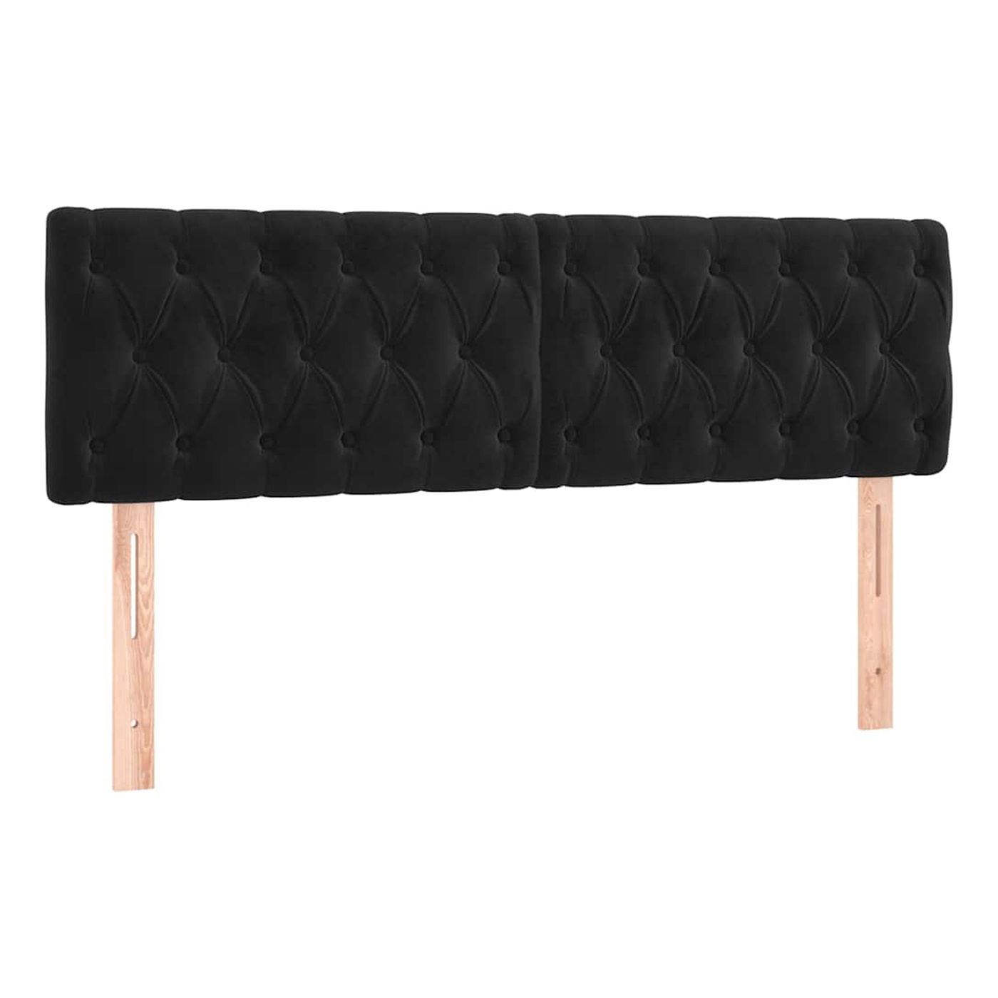 Box krevet s madracem Pat, crni, 140x190 cm, baršun - 6