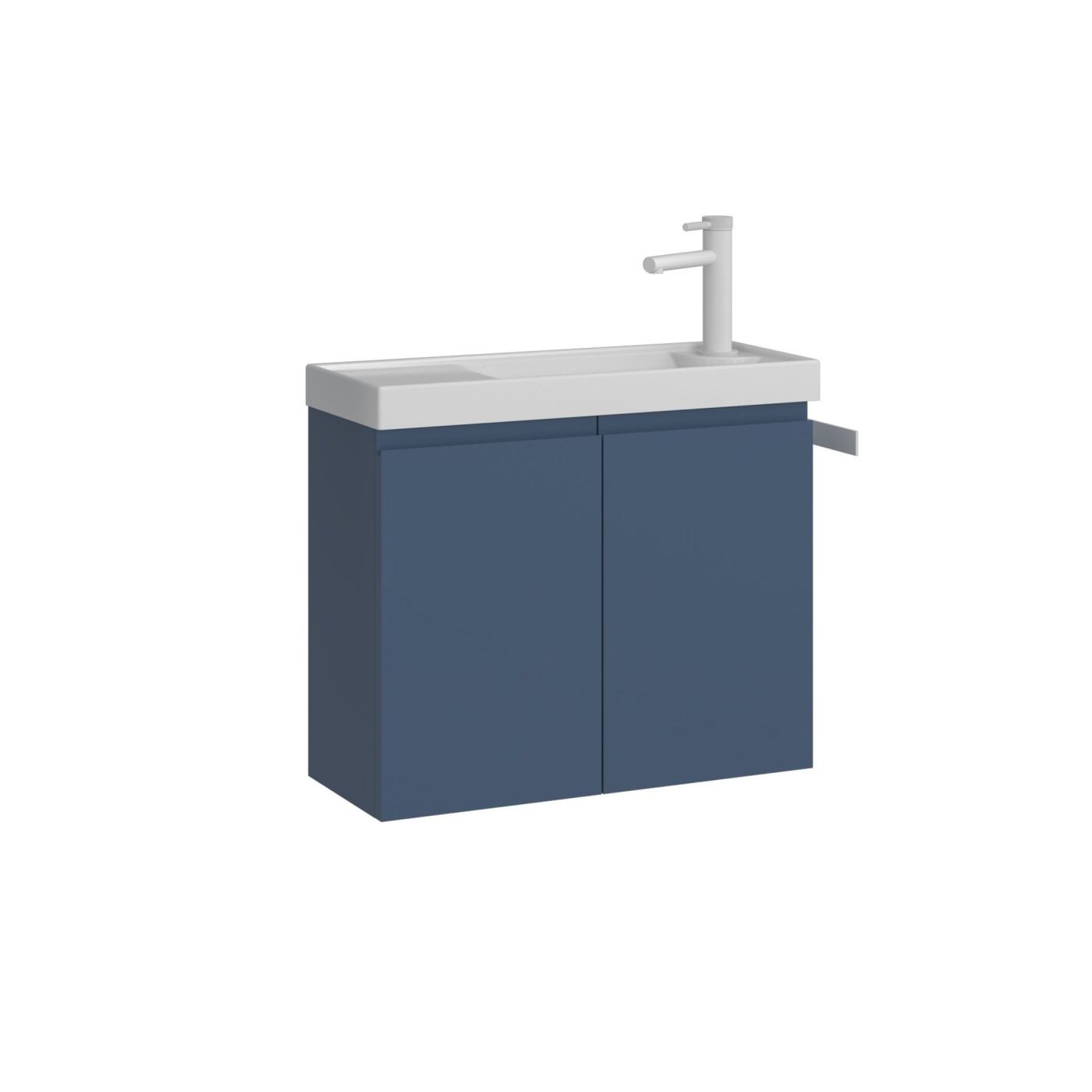 Bathroom Cabinet With Sink, Petrol Blue - 3