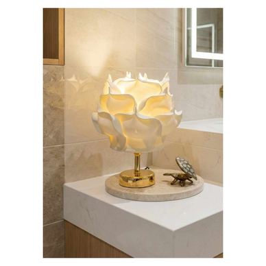 Stolna lampa, krem, sjajno zlato