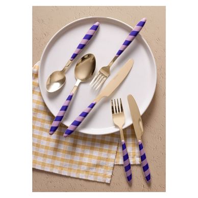 Set tacâmuri (36 piese), Auriu, Violet
