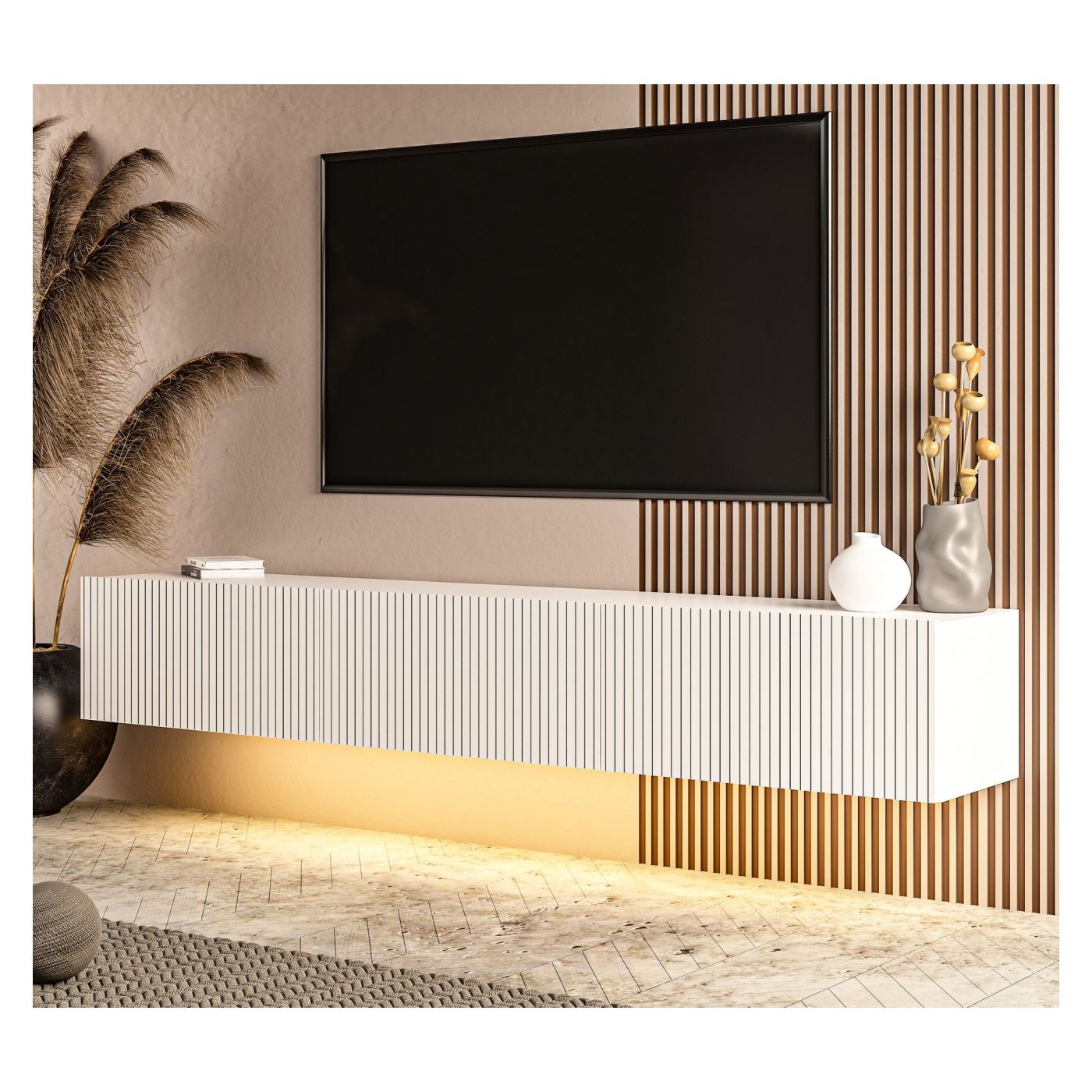 TV állvány, fehér - 2