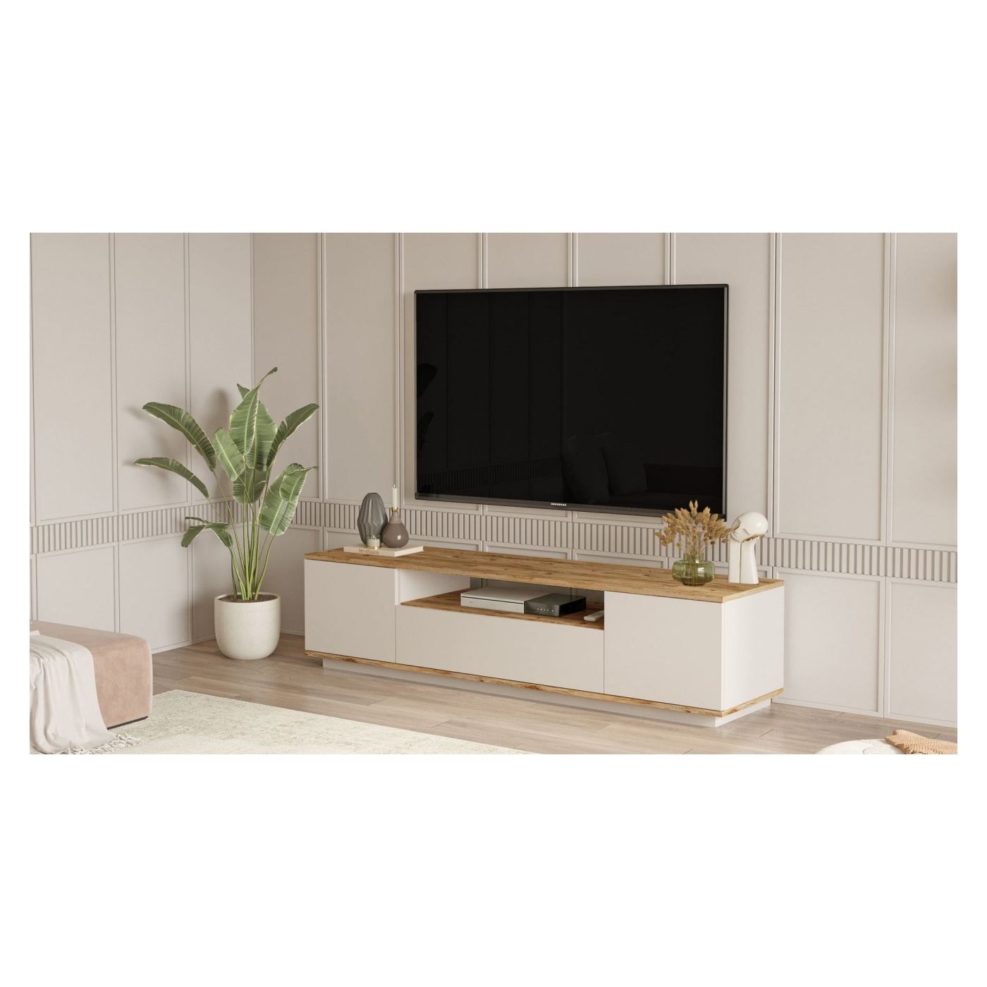 TV állvány, Atlantic Pine, Cashmere - 3