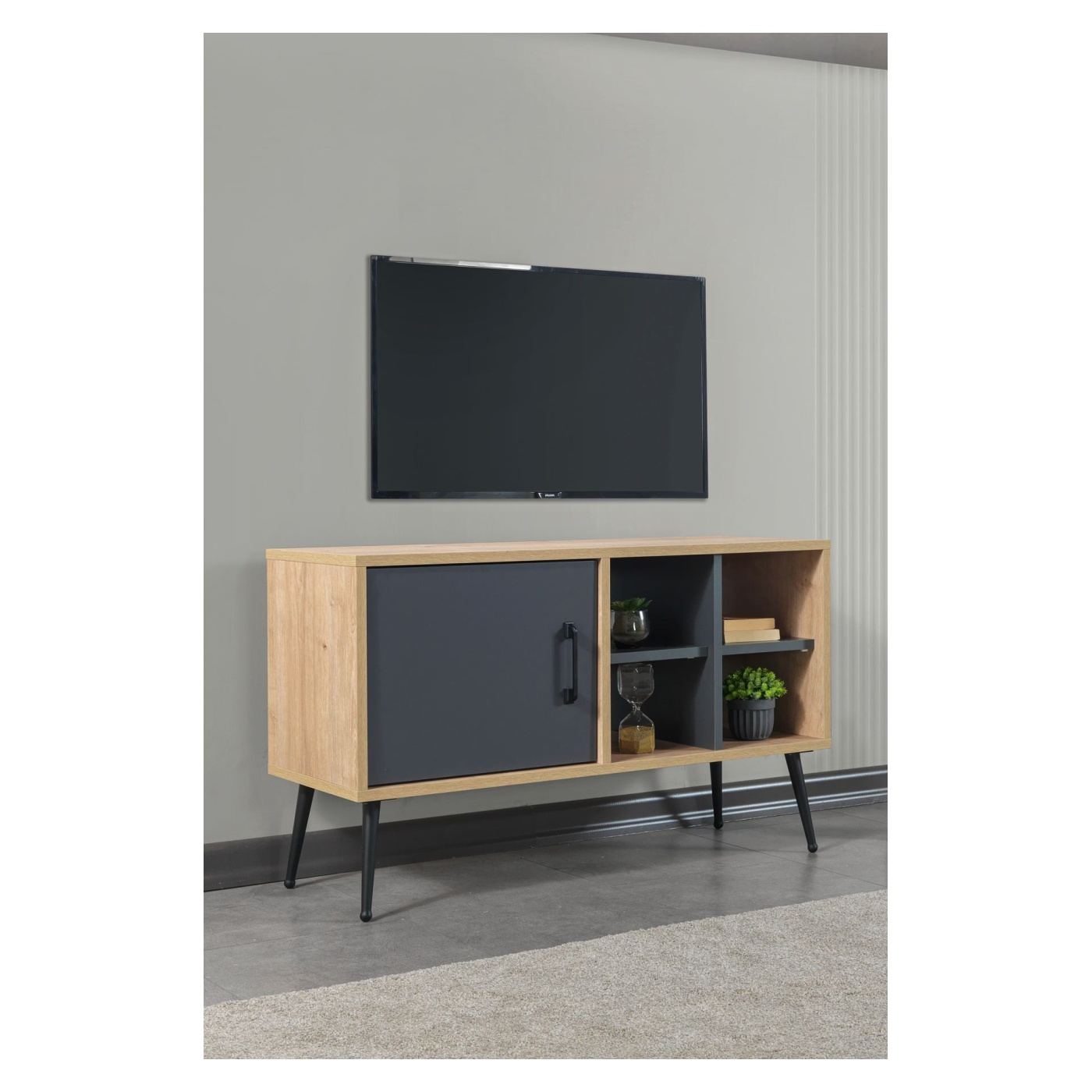 TV állvány, Sapphire Oak, Anthracite - 4