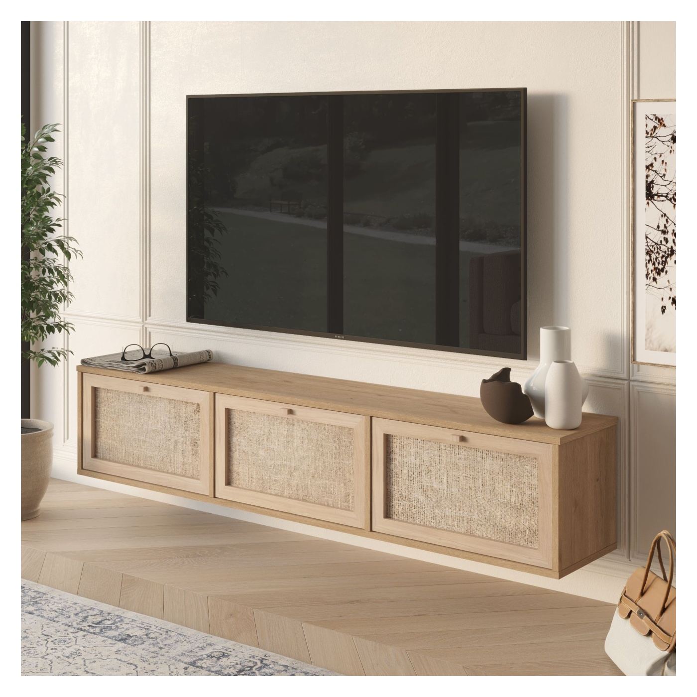TV állvány, tölgy - 2