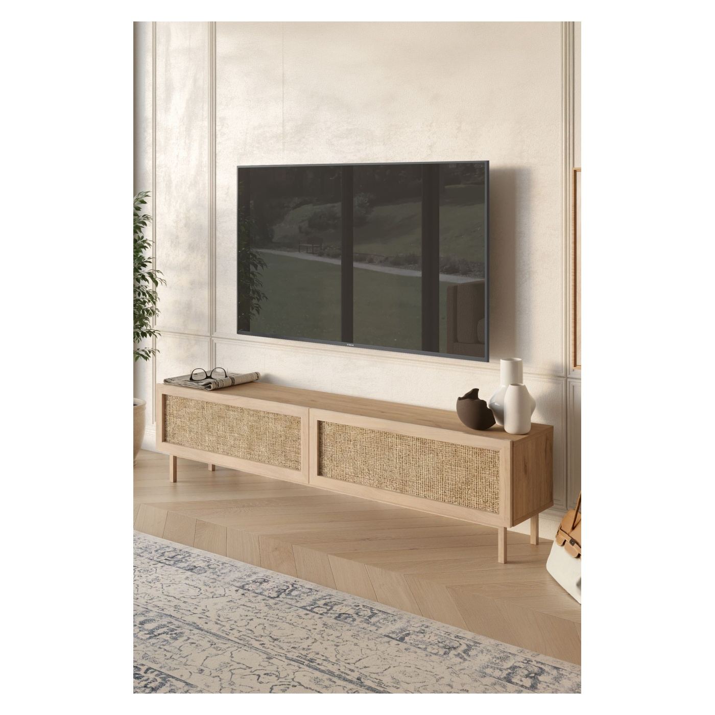 TV állvány, tölgy - 4