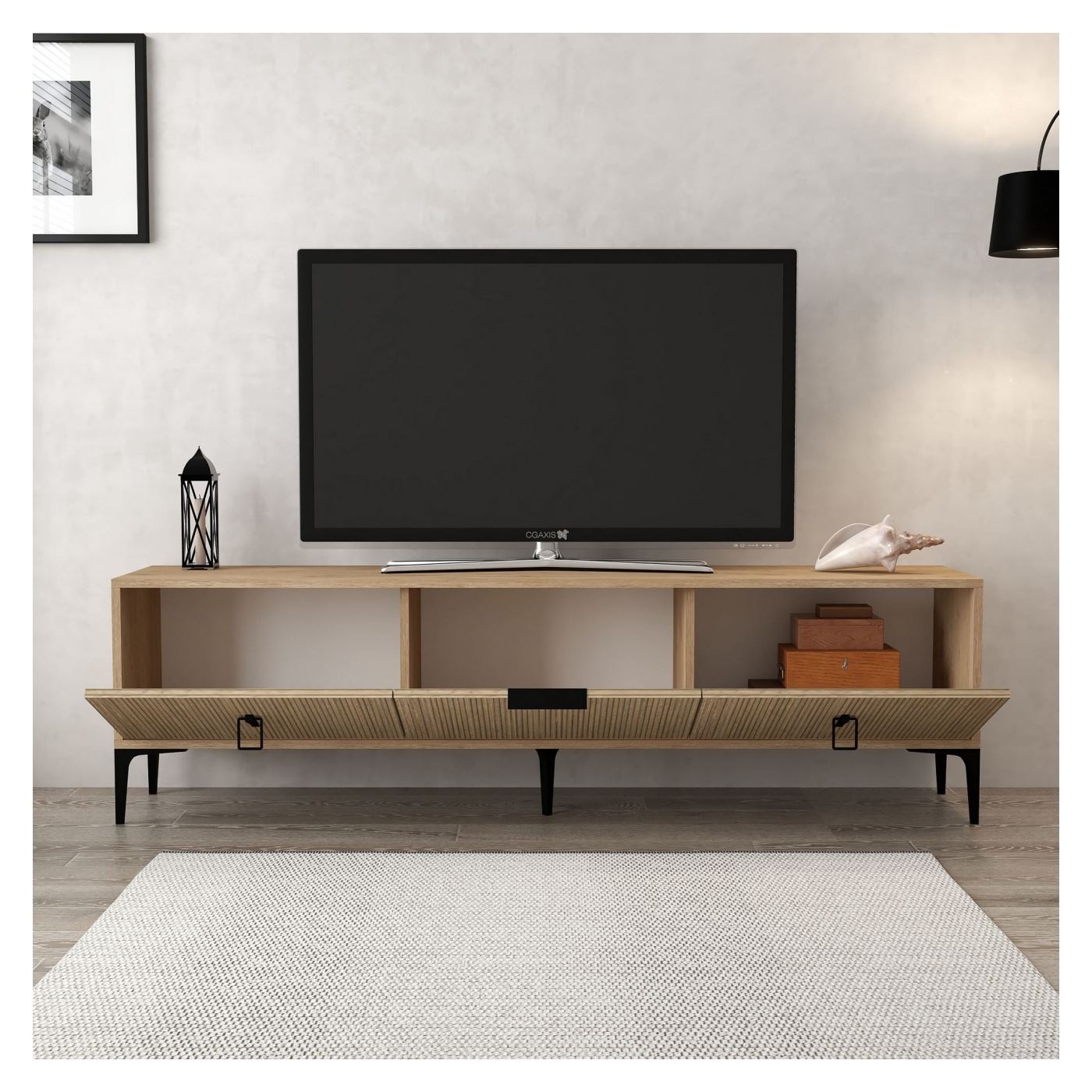 TV állvány, tölgy - 2