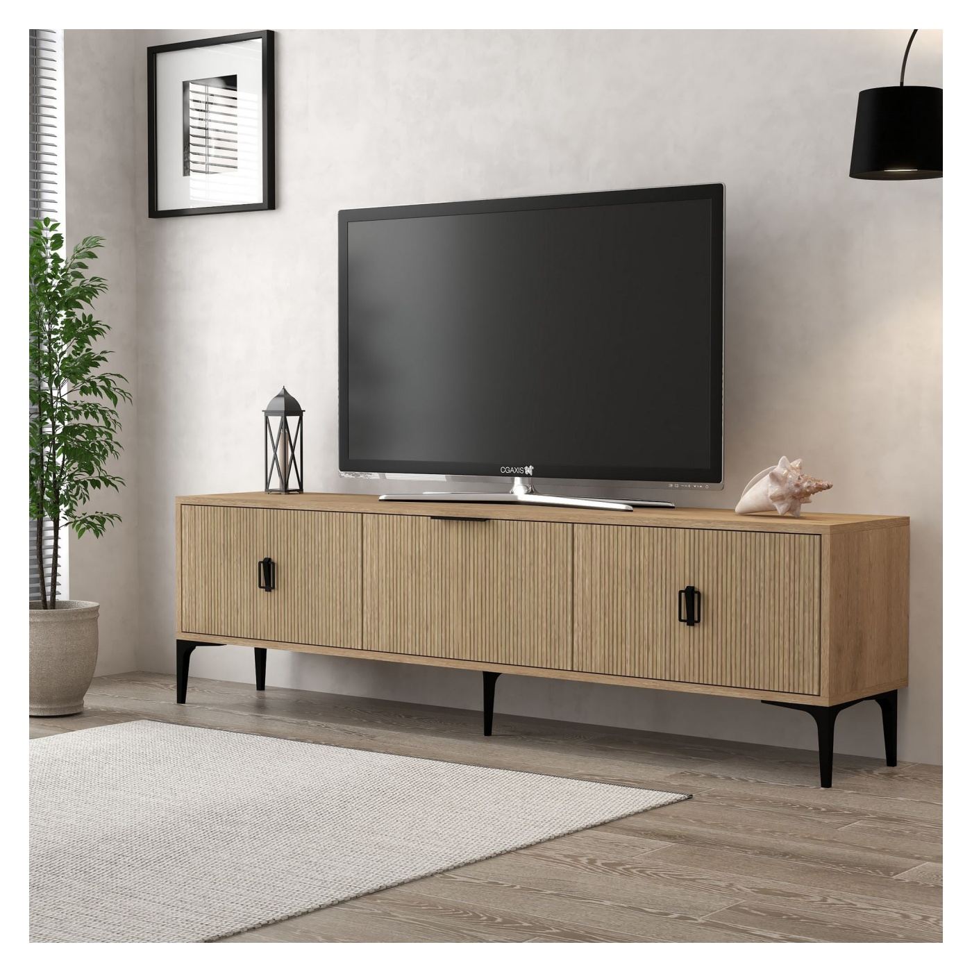 TV állvány, tölgy - 3