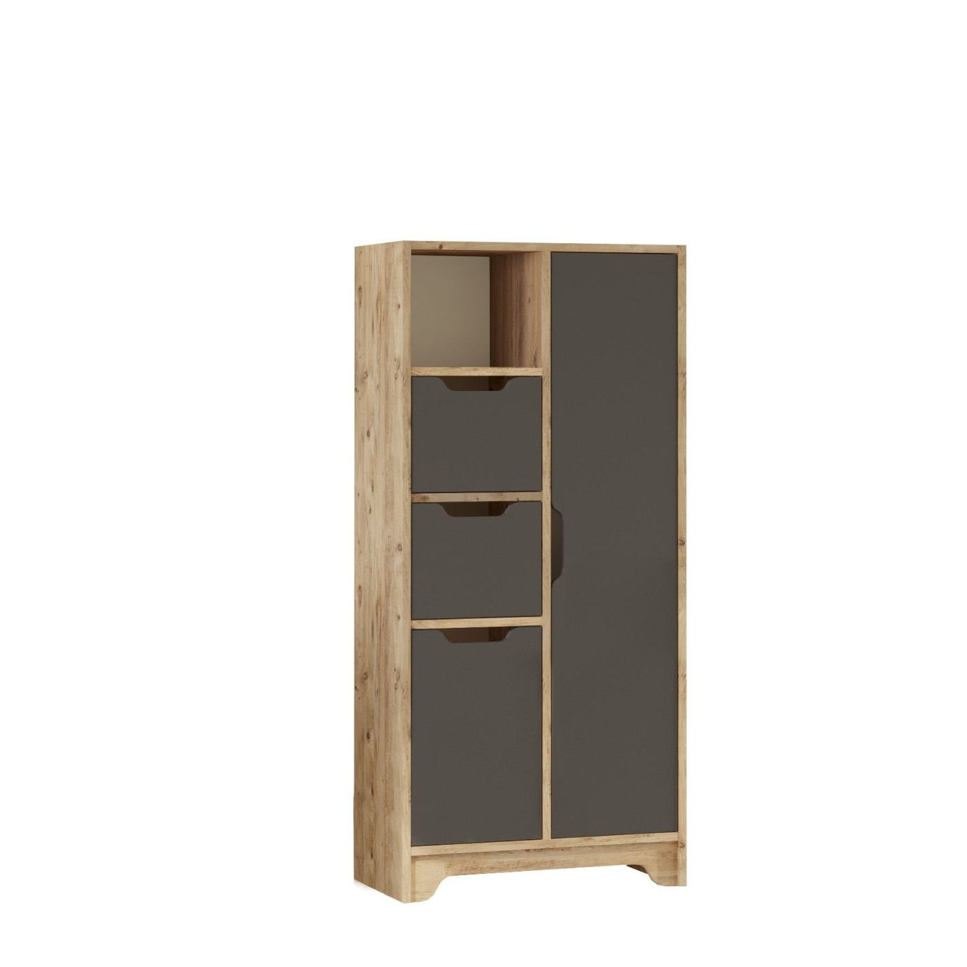 Sokoldalú szekrény, Atlantic Pine, Anthracite - 4
