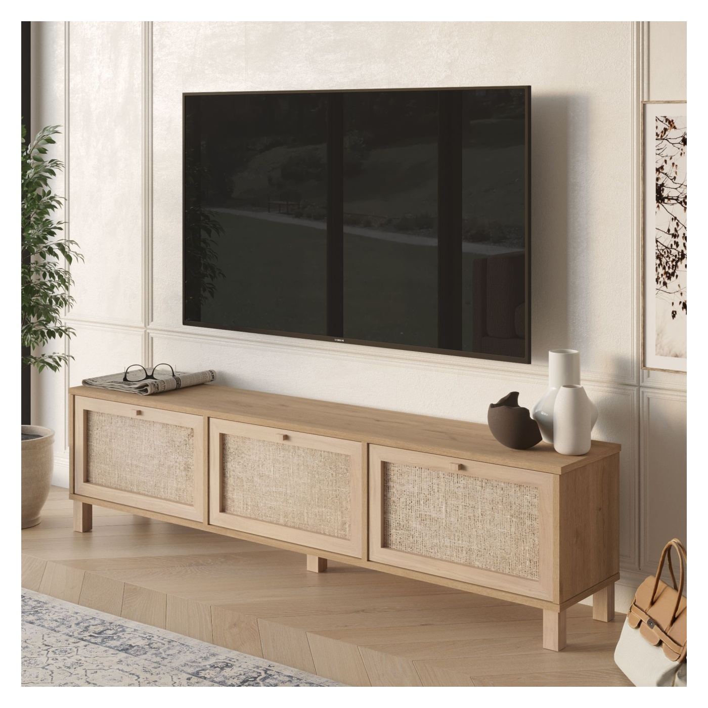 TV állvány, tölgy - 2