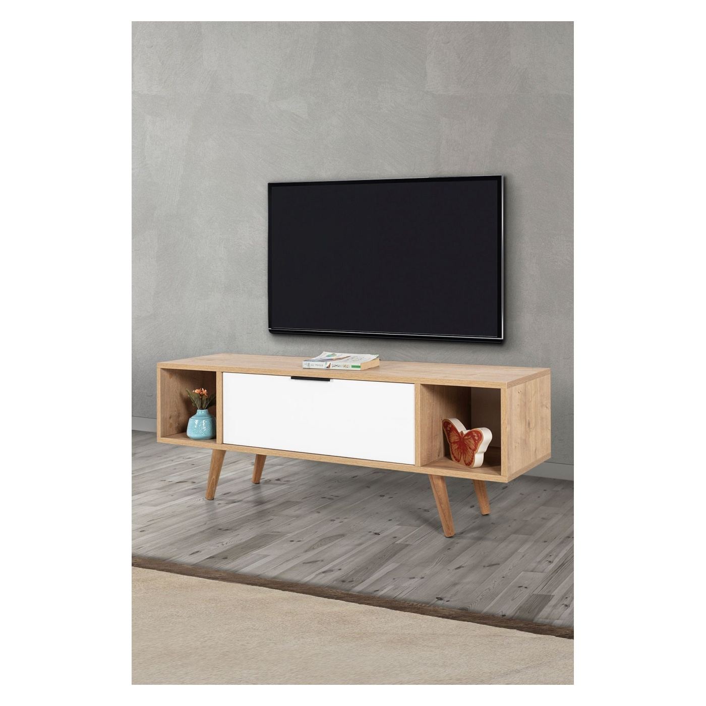 TV állvány, Sapphire Oak, Fehér - 3